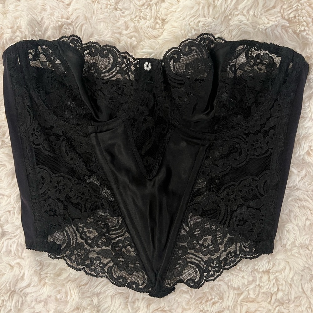 Vintage (early 90’s) Christian Dior black lace corset